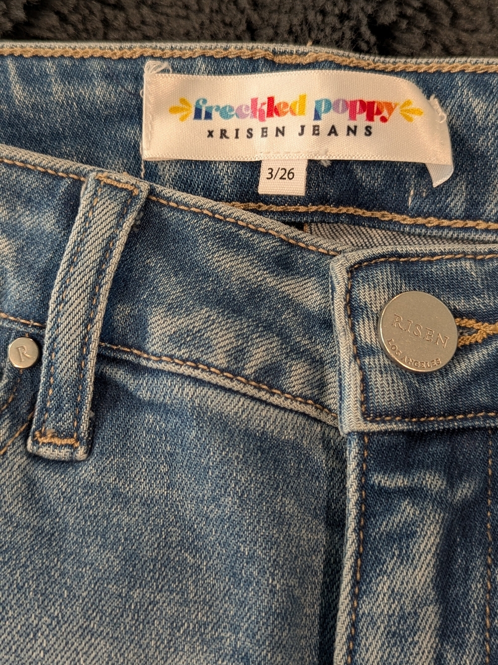 Freckled Poppy x Risen High-Rise Light Blue Women's Jeans